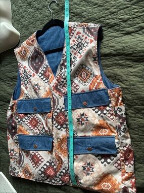 vintage West Cal .45 reversible western vest  70s/80s